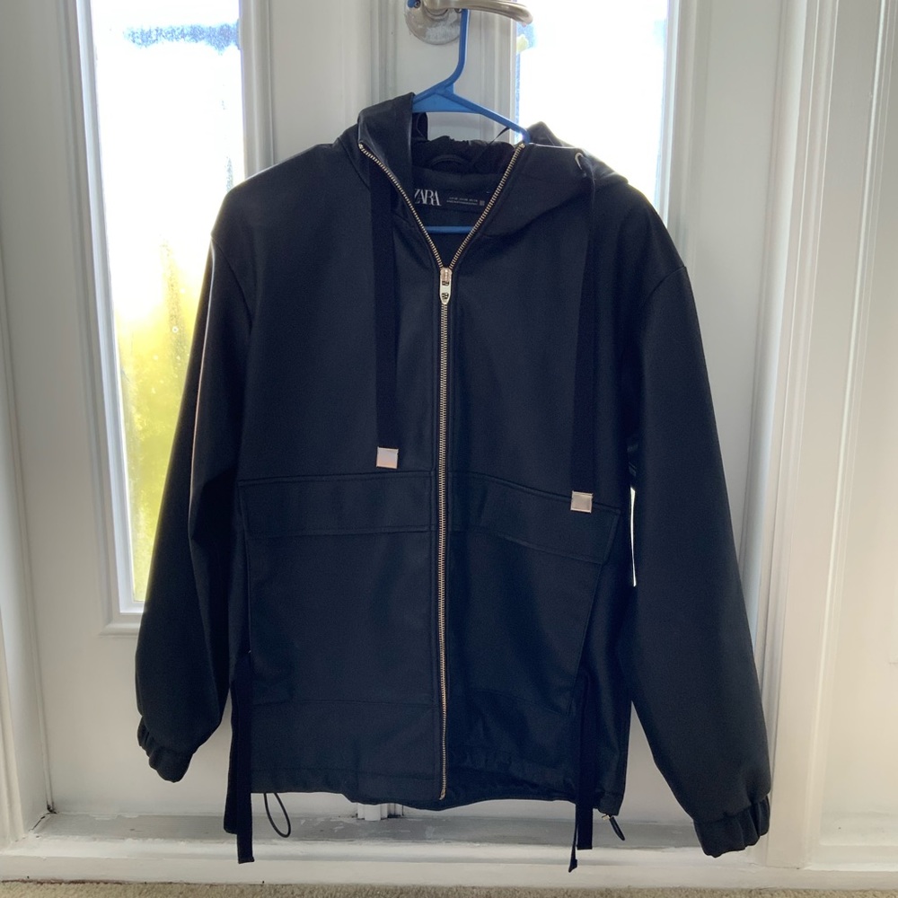 NWOT Zara Black Faux Leather XS